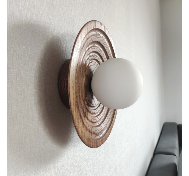 Бра лофт на стіну з ясеню Орбіт2 (Walnut)6
